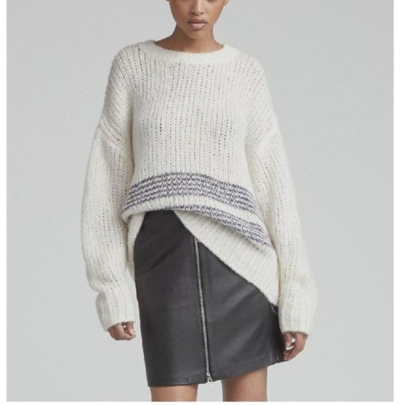 rag & bone Sweaters - Rag & Bone Iceland Striped Wool Blend Sweater